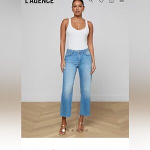 L'AGENCE Light Blue Straight Leg Jeans